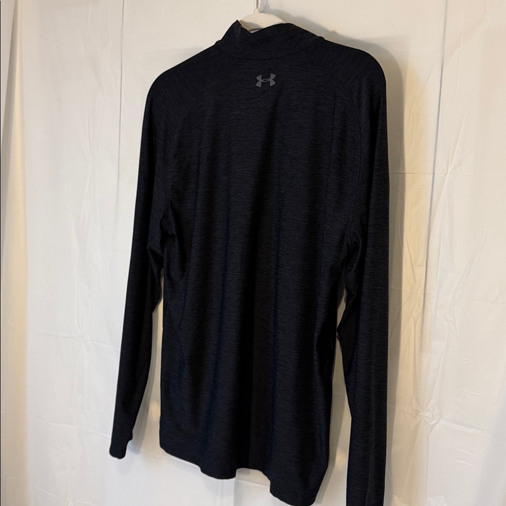 Under Armour Men's Medium Playoff Quarter-Zip Dark Charcoal Gray - Picture 7 of 8